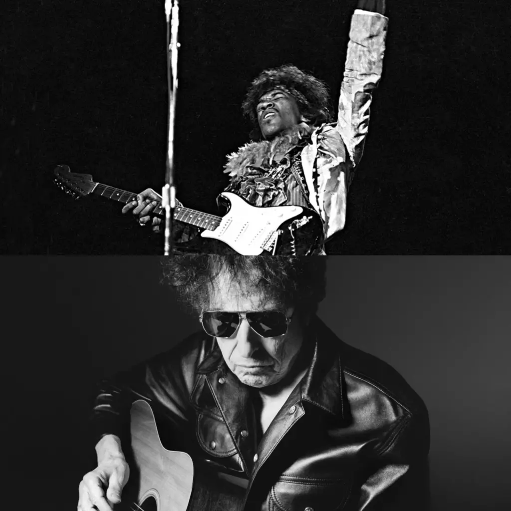 هنرمندان مشهور گیتار Bob Dylan و Jimi Hendrix